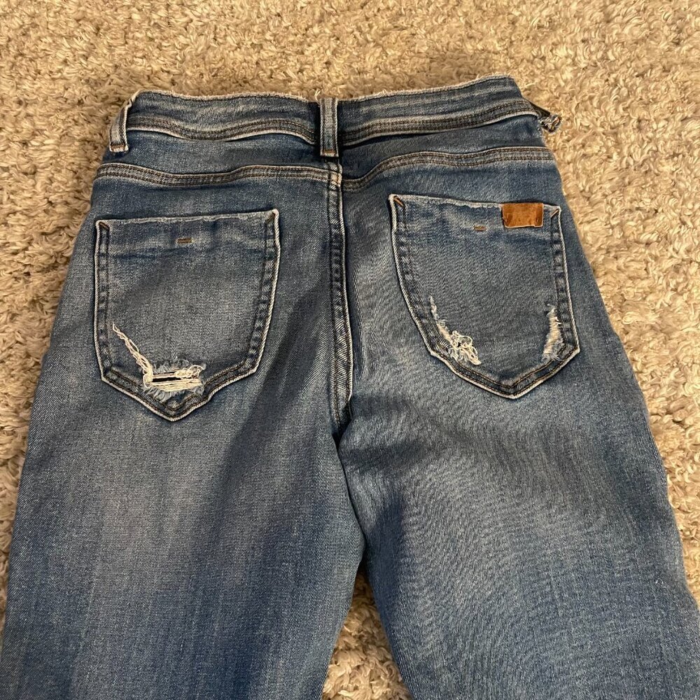 Zara Distressed Skinny Jeans w/ Ankle Zips - Picture 6 of 8
